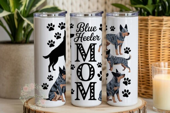 Blue Heeler Dog Mom 20oz Tumbler Wrap