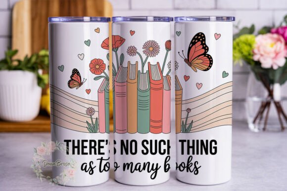 Book Lover Floral 20oz Tumbler Wrap