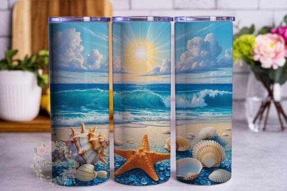 Coastal Seascape Starfish 20oz Tumbler W