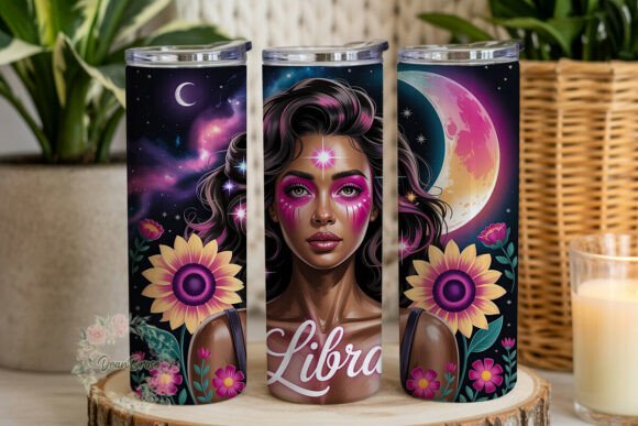 Cosmic Libra Woman 20oz Tumbler Wrap