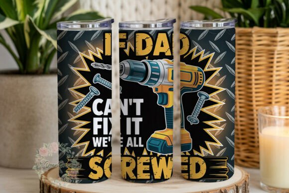 Dad Fix It Tool Humor 20oz Tumbler Wrap