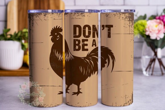 Distressed Rooster Humor 20oz Tumbler Wr