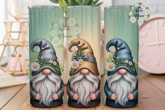 Gnomes with Daisies 20oz Tumbler Wrap
