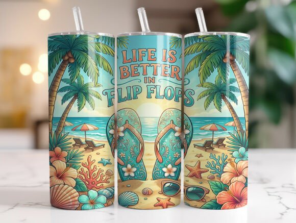 Life is Better in Flip Flops Tumbler
