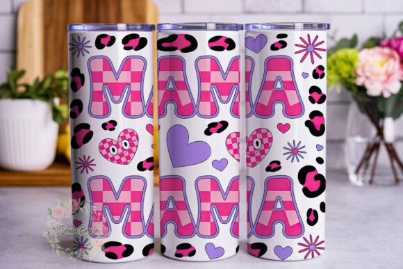 Pink Purple Leopard MAMA 20oz Tumbler