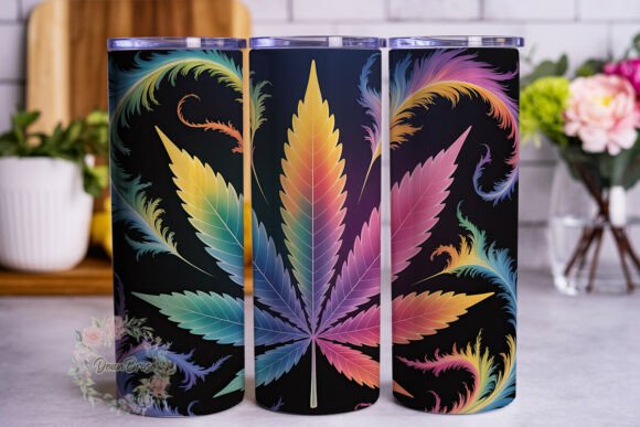 Psychedelic Leaf 20oz Tumbler Wrap