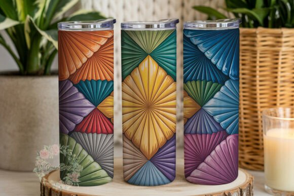 Quilted Fabric Art 20oz Tumbler Wrap