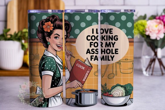 Retro Pinup Cooking Humorous Tumbler