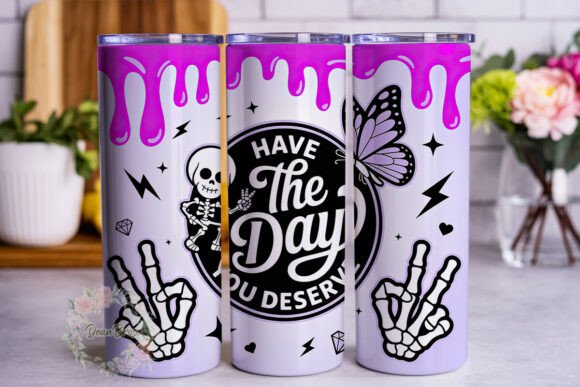 Spooky Cute Skeleton 20oz Tumbler Wrap