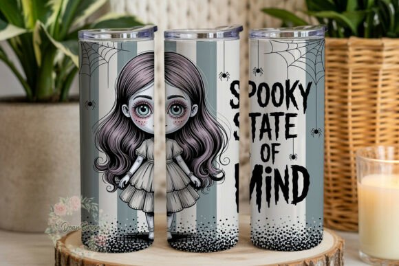 Spooky Doll Glitter 20oz Tumbler Wrap