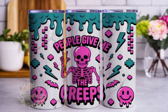 Spooky Skeleton Dripping 20oz Tumbler Wr