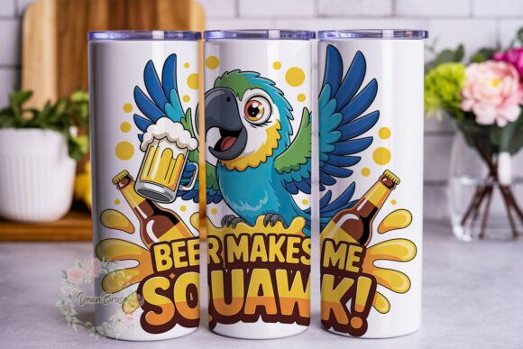 Squawking Parrot Beer 20oz Tumbler Wrap