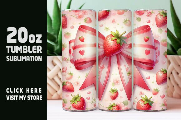 Strawberry Shortcake Sublimation Tumbler