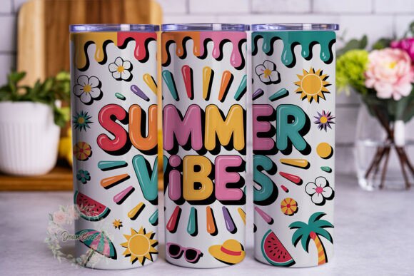 Summer Vibes Drip 20oz Tumbler Wrap