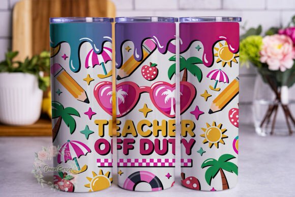 Teacher off Duty Summer Tumbler Wrap