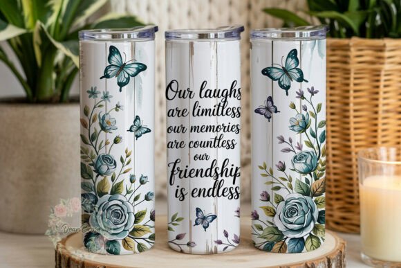 Teal Rose Friendship 20oz Tumbler Wrap