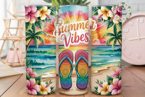 Tropical Summer Vibes 20oz Tumbler Wrap
