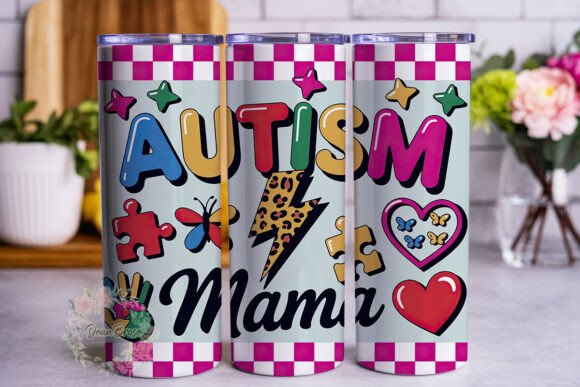 Vibrant Autism Mama 20oz Tumbler Wrap
