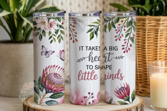 Watercolor Botanical Teacher Tumbler