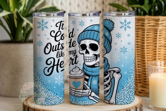 Winter Skull Coffee 20oz Tumbler Wrap